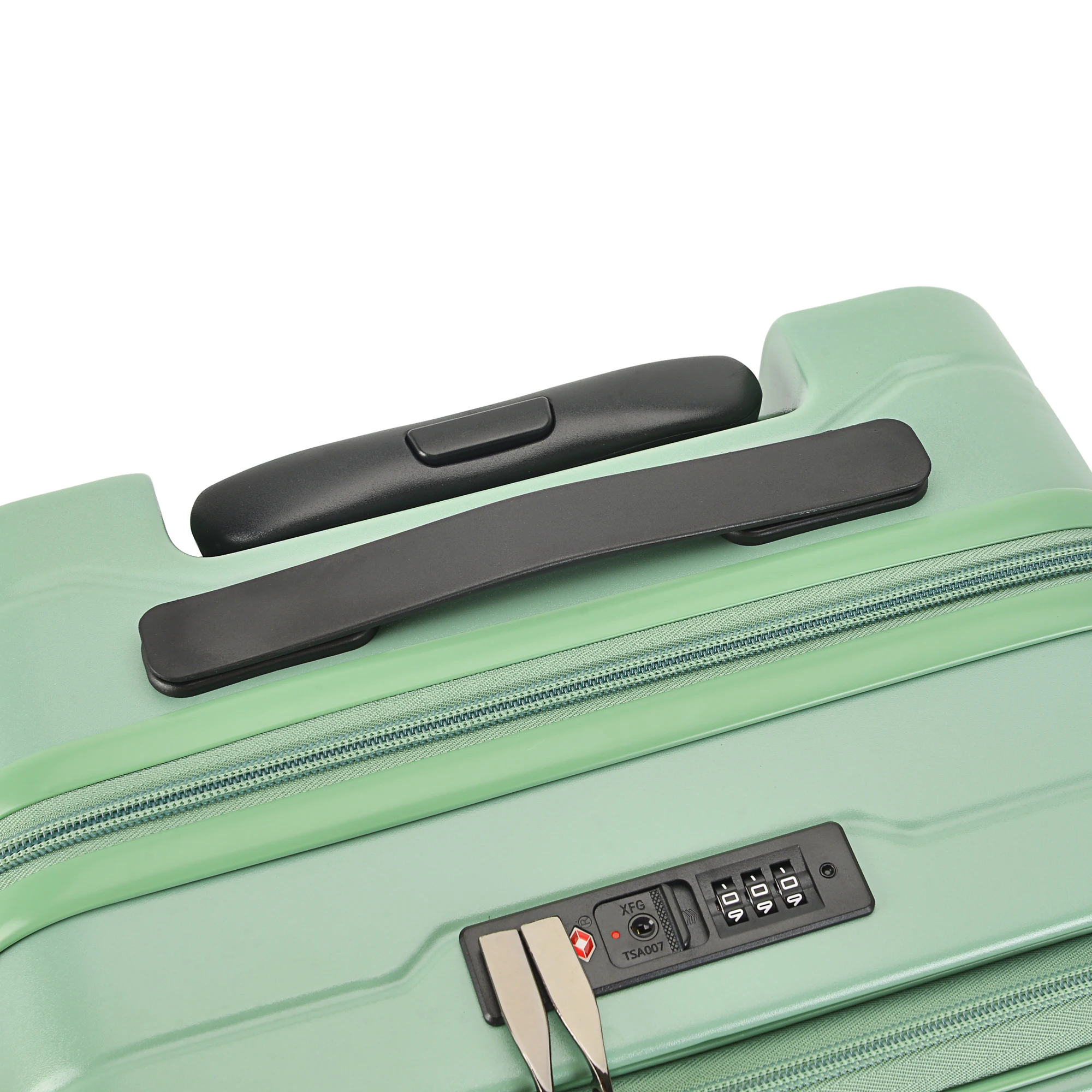 Expandable anti theft zipper Front opening luggage front open suitcase