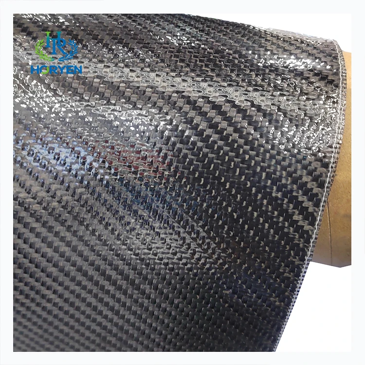 High tensile twill plain black carbon fiber leather fabrics