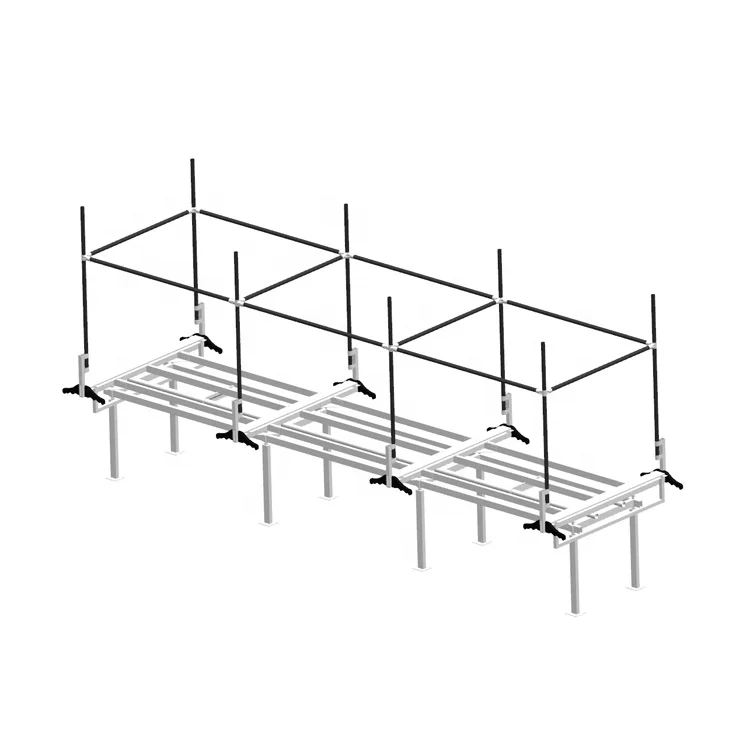 Factory price indoor farming easily assembled hydroponic movable 4x8ft Benches and drain Table Trays for greenhouse