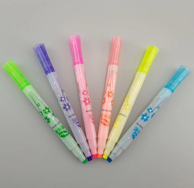New style  colorful highlighter marker pen can write five star shape for school and business