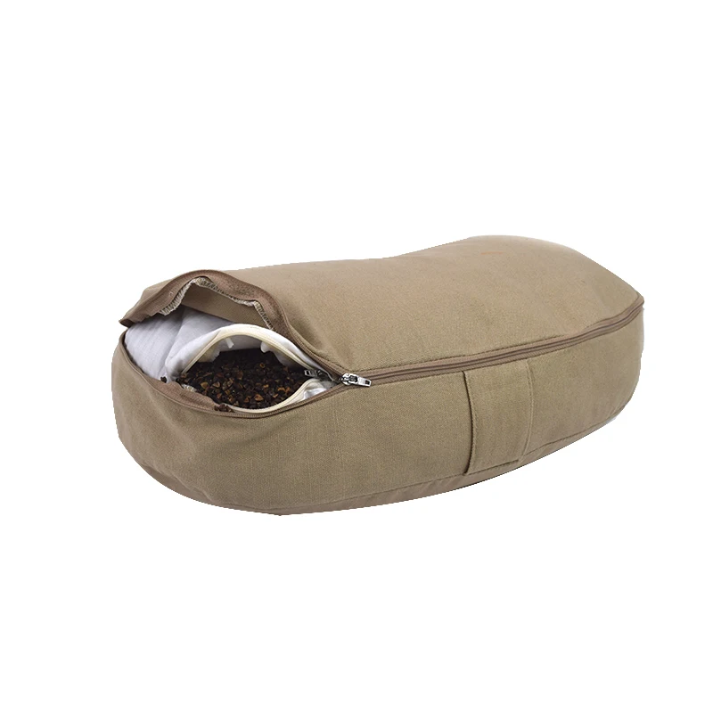 Factory Customized Cotton Fabric Zafu Buckwheat Husk Meditation Pillow