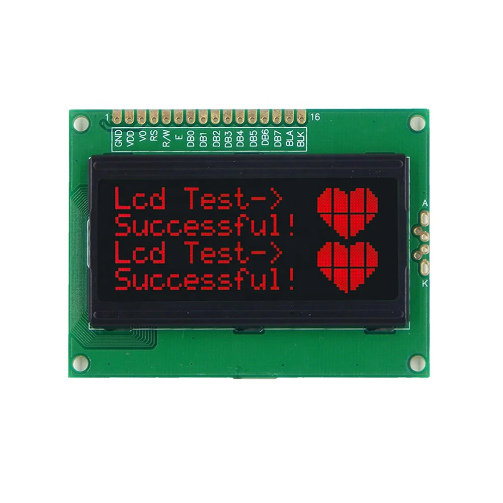 Monochrome 16 pin 16x4 character lcd module 8 bit parallel OLED display effect From TCC