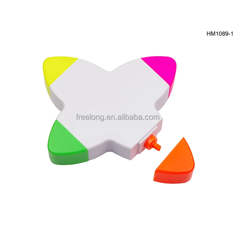 Professional Manufacture Cheap Customaizable Mini Highlighter 4 Pens In 1 Barrel Multi Color Highlighter Pen