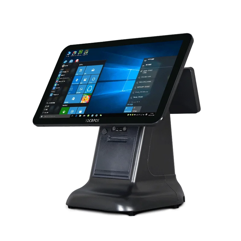Professional 15 inch Touch Screen Pos System Pos Cashier Machine Pos System With 80mm Thermal Printer For Supermarket