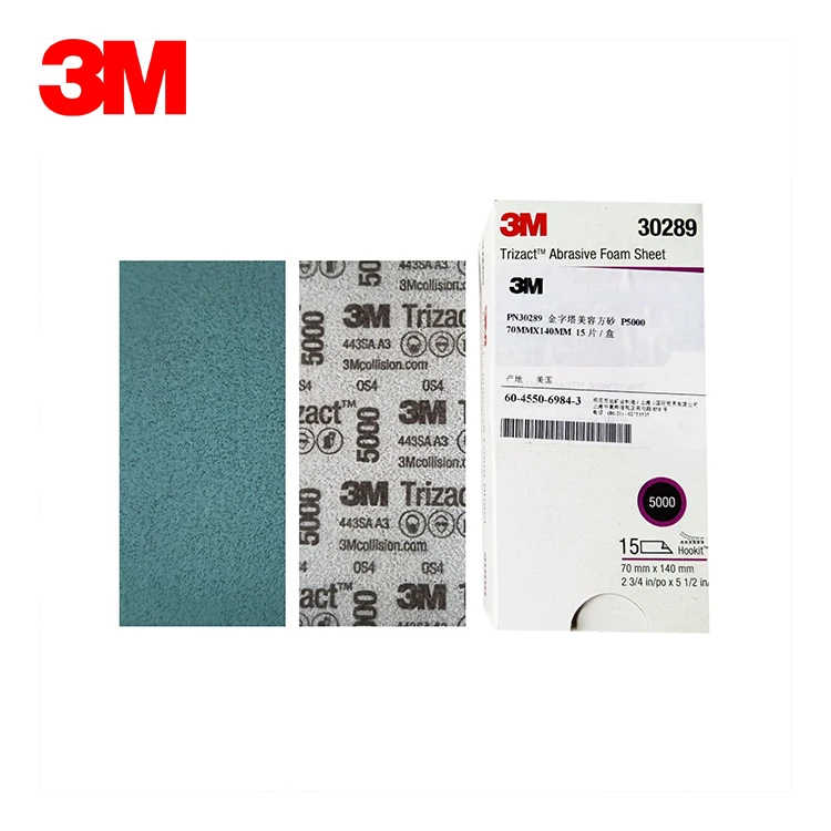 3M 30289 Trizact Hookit 5000 Grit P5000 443SA Sanding Abrasives Sponge Foam Sheets