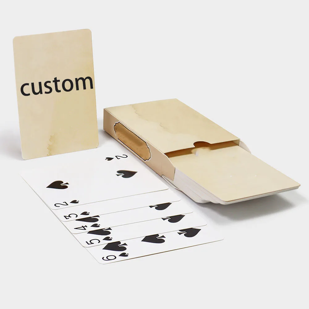 Custom Hight quality Print Plastic PVC Waterproof Plastic Playing Cards Poker Cards With Custom Box