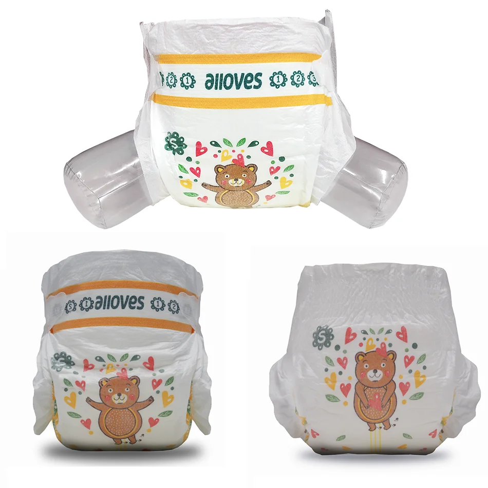 Free Sample Custom Wholesale SAP Swaddlers Baby Diapers Super Absorbing Performance Disposable Nappies Made of Fluff Pulp