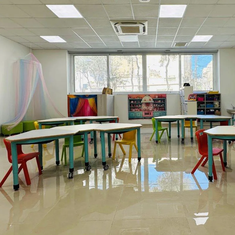 Детская классная мебель красочные парты для детского сада школьная Таблица регулируемый по высоте студенческий стол и стул