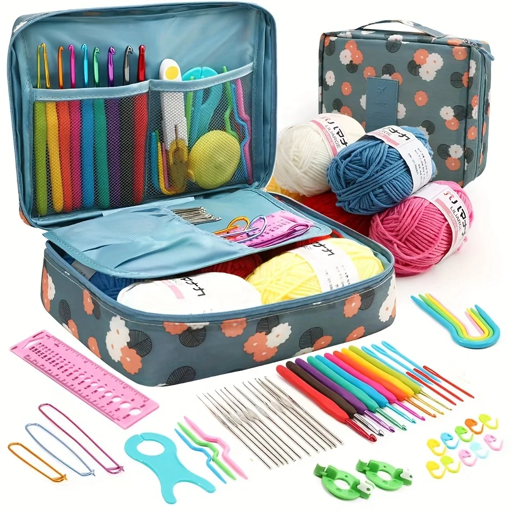 Storage Tote Bag Needle Storage Lacosmetic Large Capacity Yarn Crochet and Knitting Zipper Bag Zipper Pouch Customized Durable