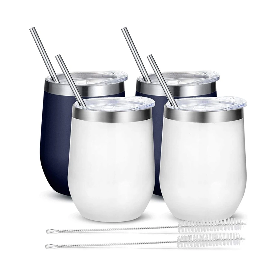 Wholesale Double Wall Vacuum Insulated Travel Mugs Stainless Steel Tumbler Wine Cups 12 Oz Stainless Steel Tumbler