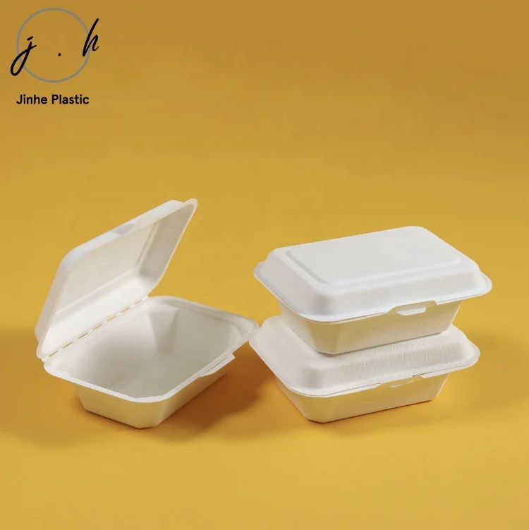 Оптовая Продажа с фабрики одноразовый мешок сахарного тростника биоразлагаемый бумажный контейнер для еды на вынос