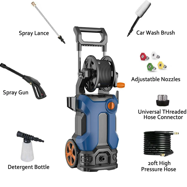  Мойщик автомобильный 2500psi индукционный автоматический очиститель высокого давления вилка стандарта BS EU/US разъем 1800