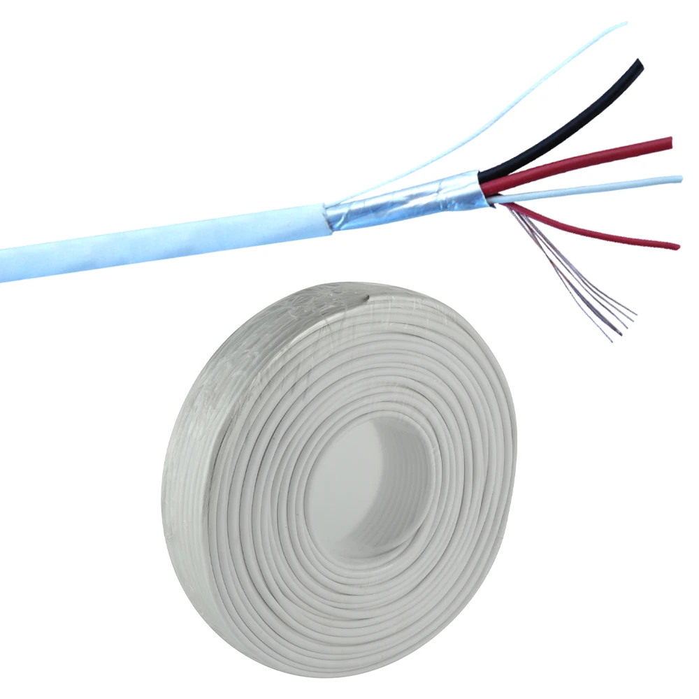 Flexible Alarm Cable with Drain Wire and Overall Aluminium/Polyester Shield 8X0, 22mm2 Security Cable