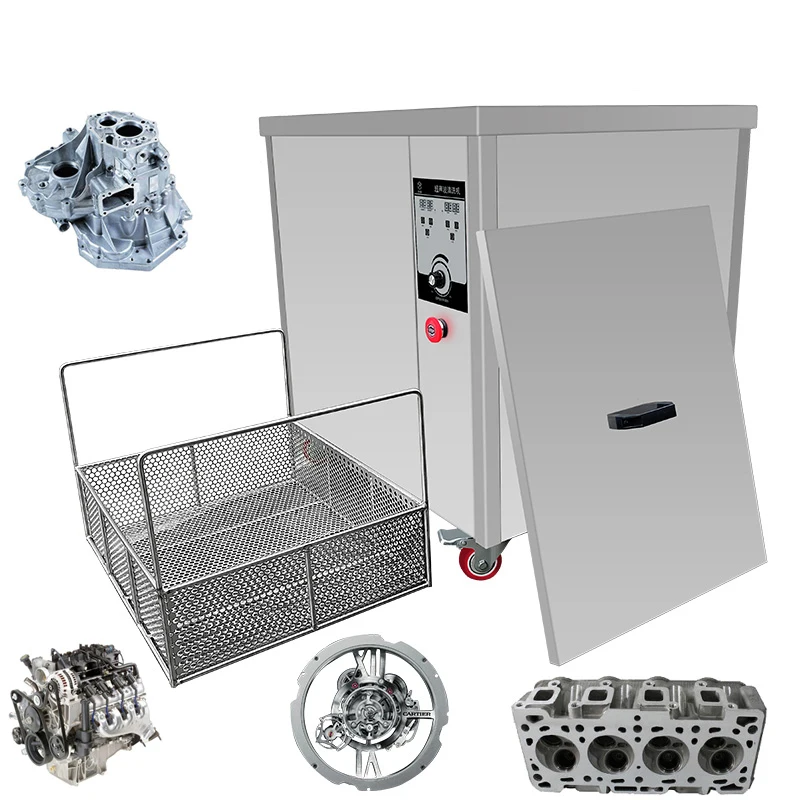 CE Approved 175l Industrial Automotive Tyre Engine Wheel Rims Ultrasonic Cleaning Washing Machine Cleaner for Metal Rotary Parts