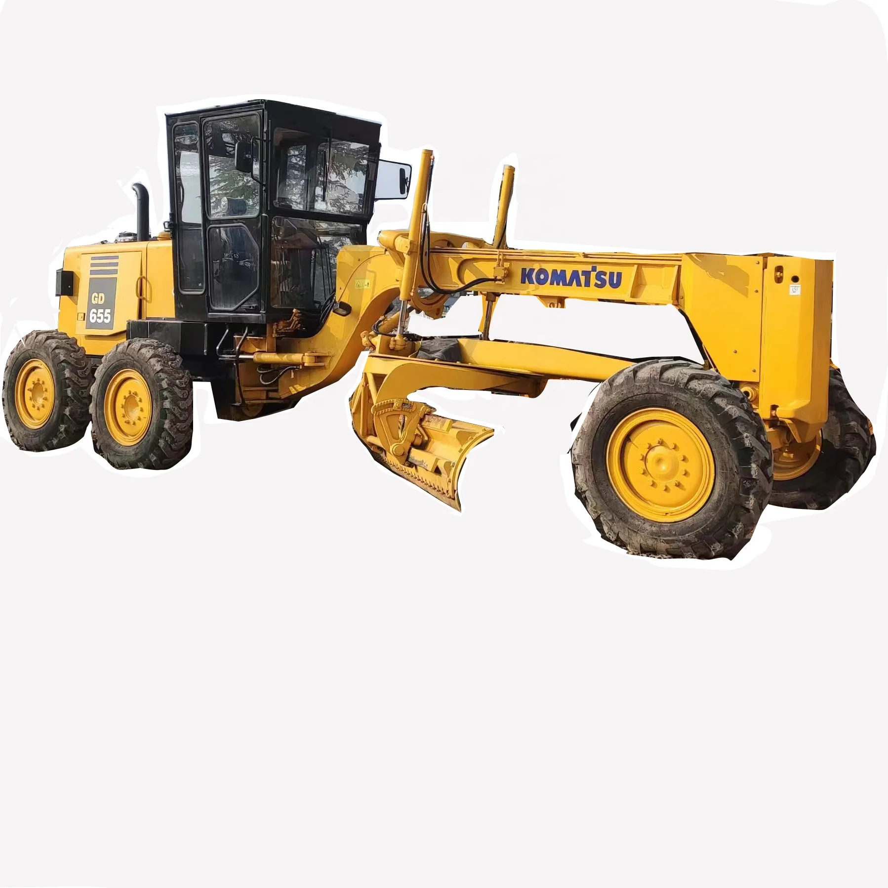 Used KOMATSU GD655 motor grader for canted surfaces strong power high quality
