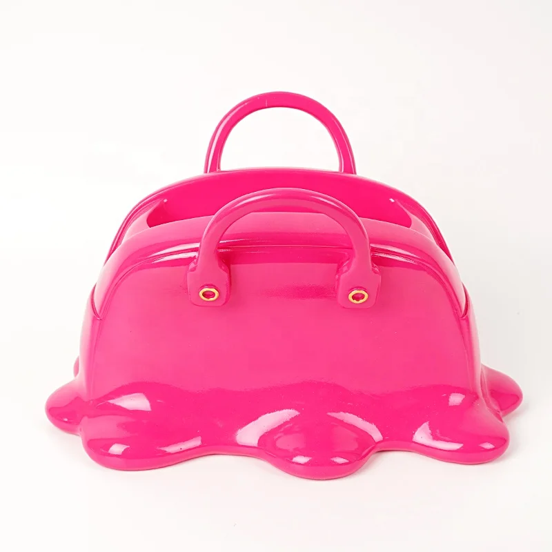 Hand Make Bag Vase Unique Resin Tote  Vase Design Fluid Bag  Sculptrue  Flower  Vase For Home Decor