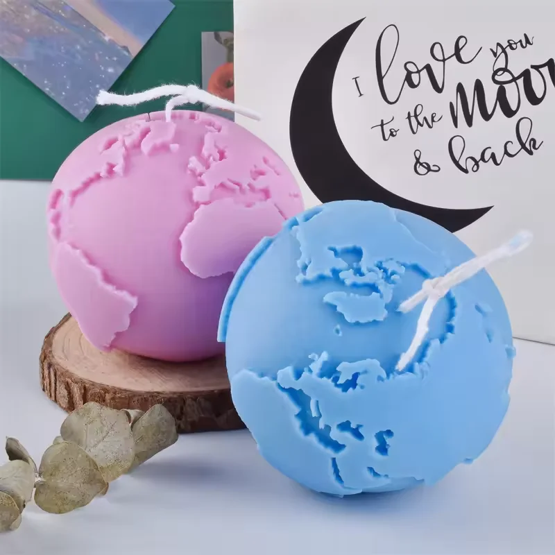 SUXIU OEM Decorate with a Touch of the Globe: Earth Shaped Aromatherapy Candles Earth Shaped Candle