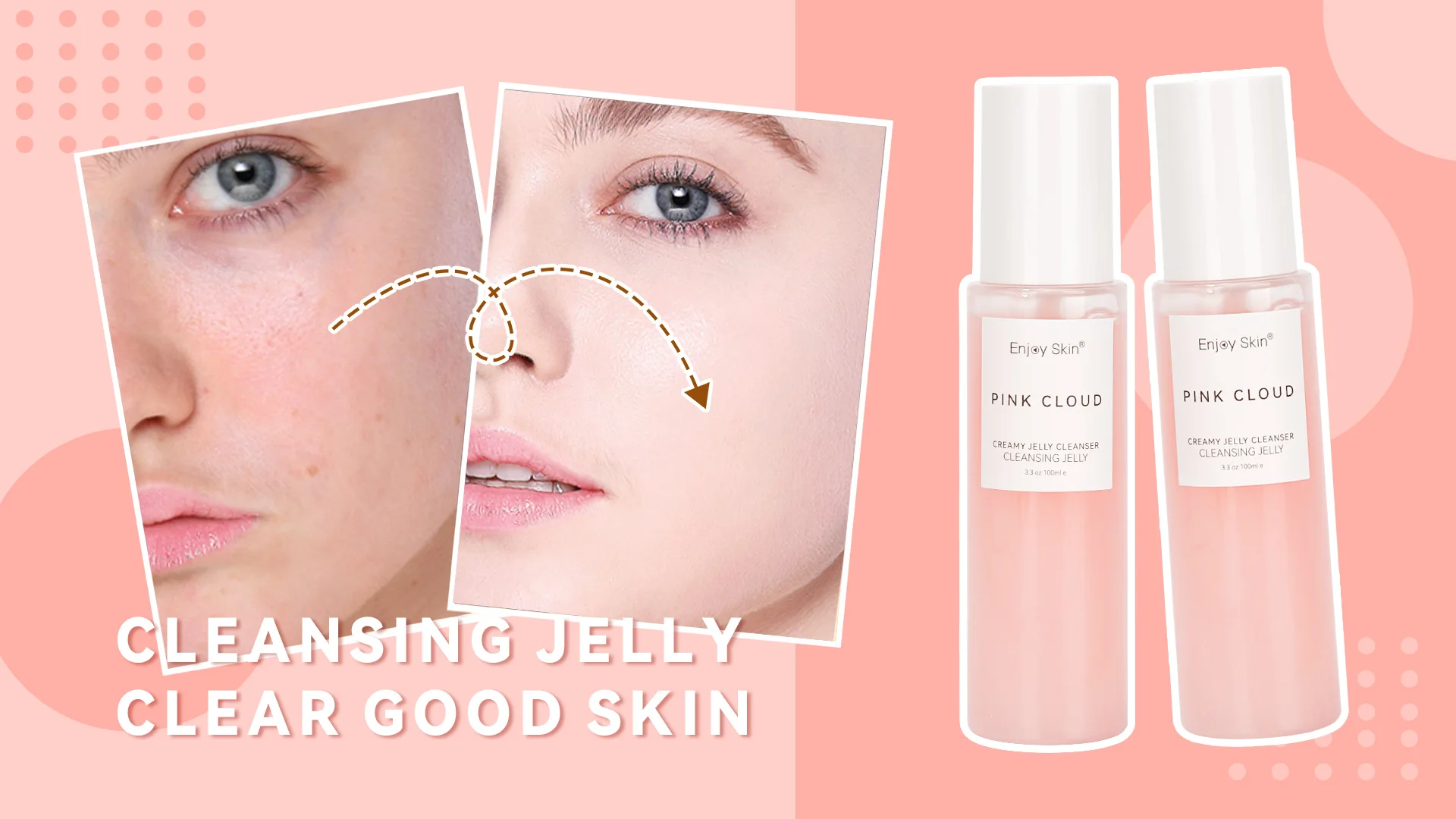 OEM Foam Cleaning Gel Gently Hydrates Removes Makeup Cleanser Face Wash Rose Water Creamy Jelly Facial Cleanser cleaning balm