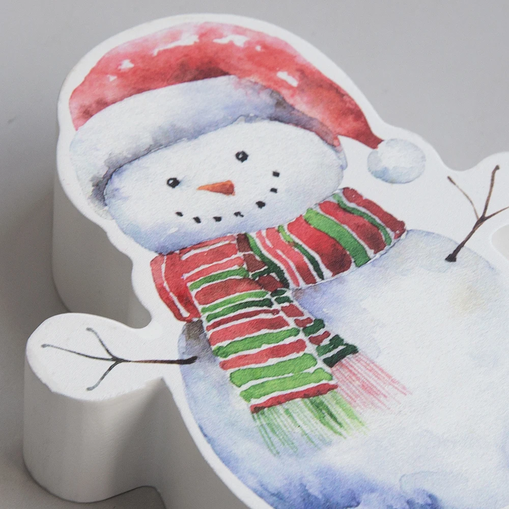 Wooden snowman Christmas Decorations Christmas holiday decoration desktop ornaments