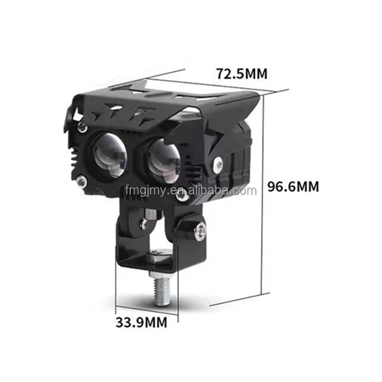 Motorcycle Driving LED Headlight Auxiliary Spotlight Yellow White Dual Color Fog Light 12V 24V 30W Mini projector Lens