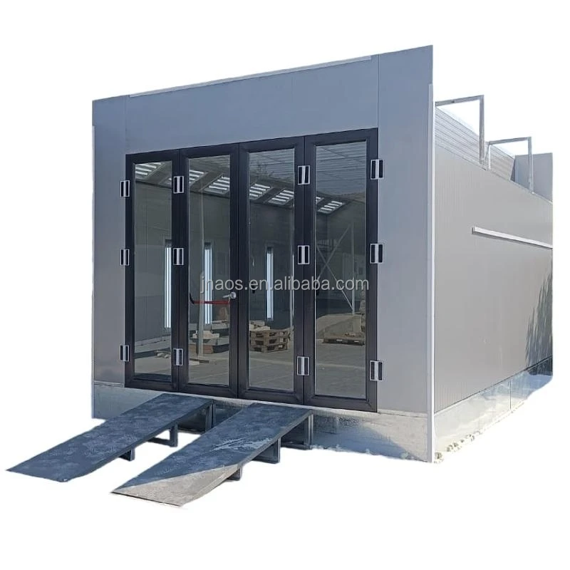 Automobile Paint Spray Booth with LED Lighting System and Tempered Glass Door Car Painting Oven Chamber