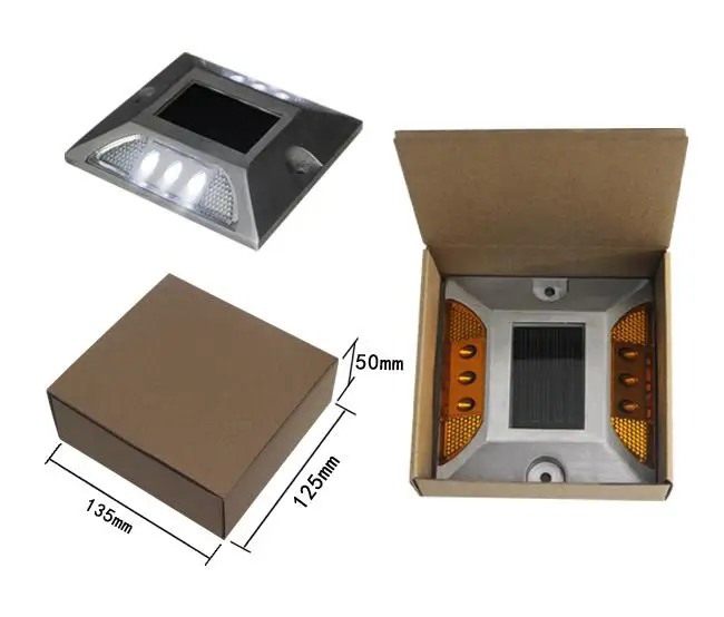 LED solar powered driveway lamp light control IP68 waterproof road marker stud for street avenue highway