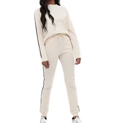 women Custom Logo  2pcs Set  plain  sport sportswear guangzhou  tricot  oem design  quality tracksuit