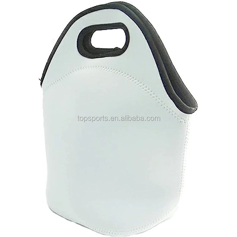 Sublimation Printing Blank White polyester Neoprene Lunch tote Bags