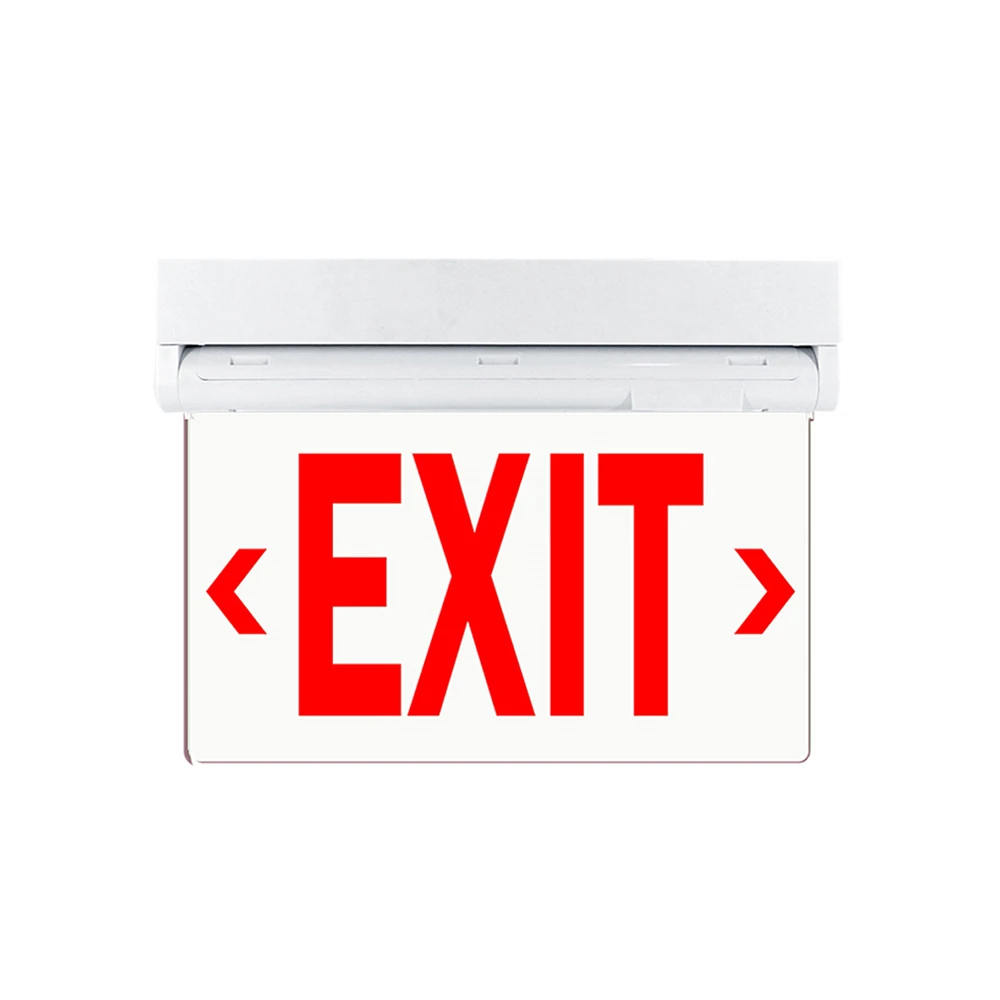 Зеленый односторонний сменный двухсторонний индикатор, Ультратонкий пластиковый светодиодный знак выхода, противопожарный аварийный свет