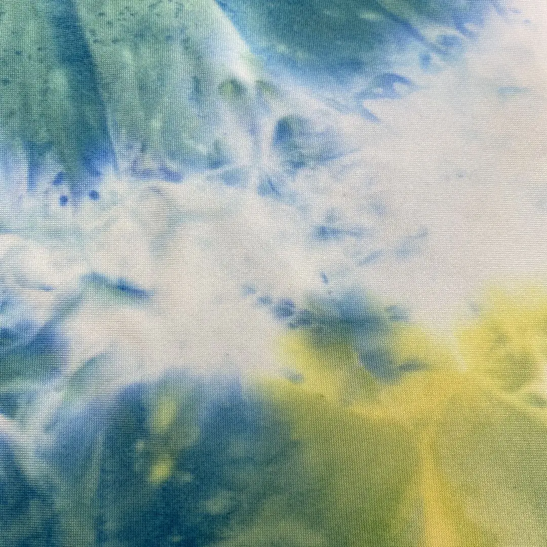 Custom design tie dyed stretch water print DTY brushed jersey tie-dye fabric polyester