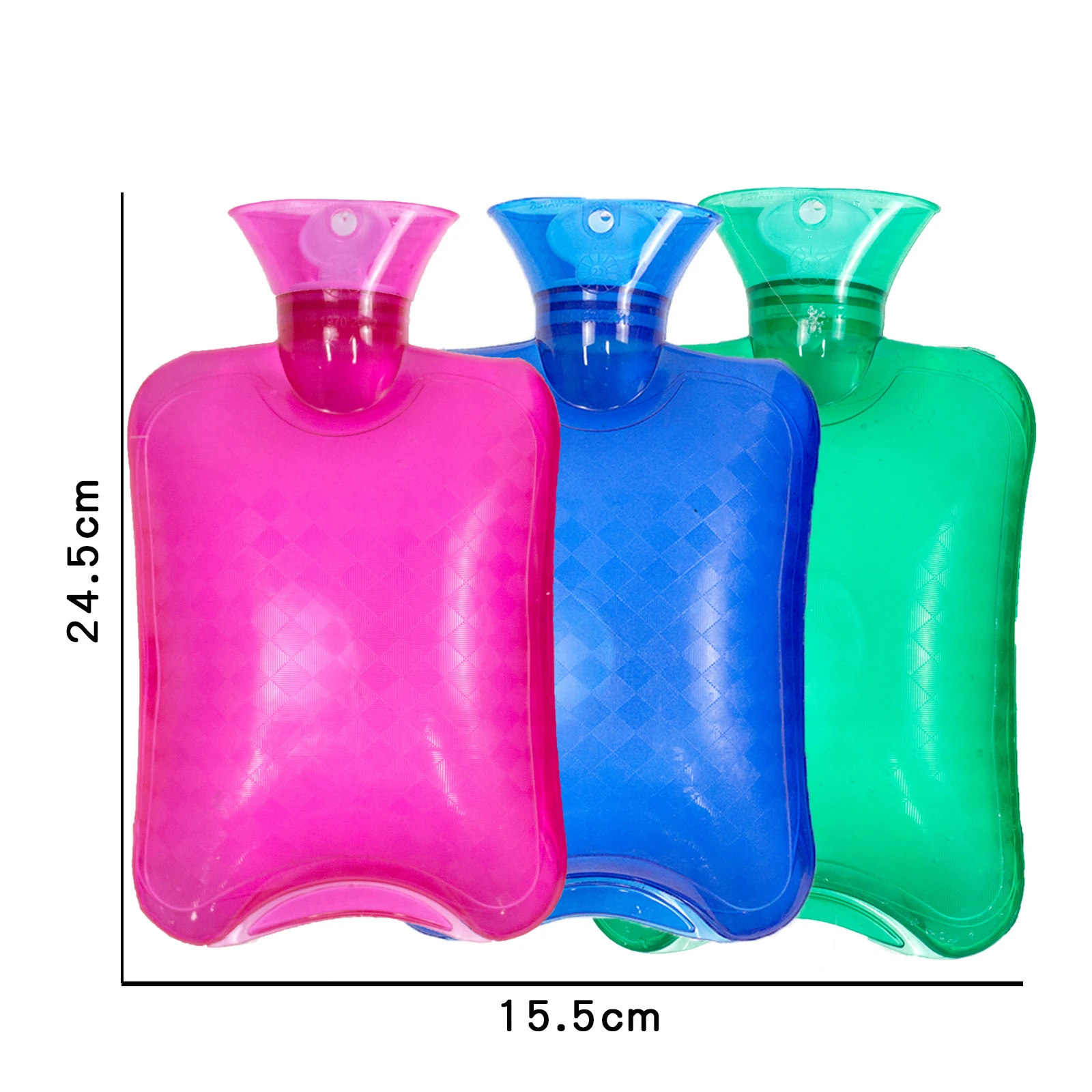 wholesale electric long hot and cold water bottles rubber cover plush belt knitted hot water bottle with knitted cover