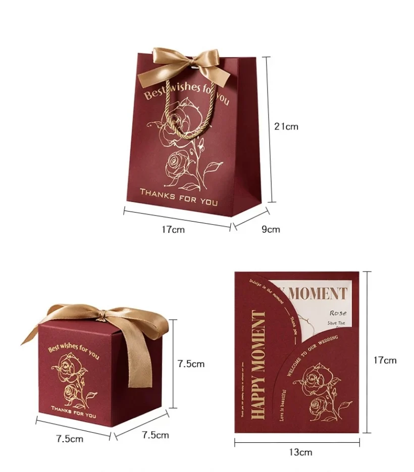 Custom size color logo small box beautiful wedding candy packaging box