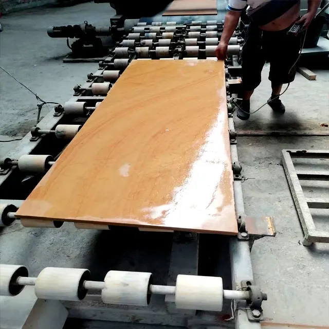 Sale Landscape Wall Cladding Stone Teak Sandstone China Yellow Wood Vein Sandstone slabs for sale