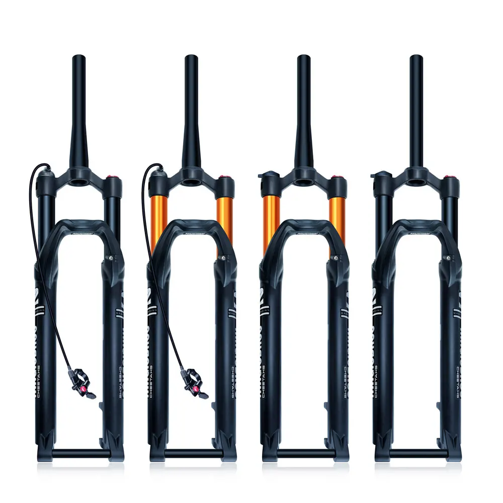 Magnesium Alloy MTB Bicycle Fork Air Shocks Suspension 26 27.5 29 inch Mountain Bike Bicycle Front Fork with Thru-axle Skewer