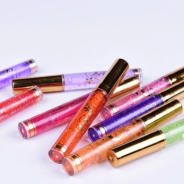 New arrival long lasting matte lip gloss makeup top selling private label colored clear glitter shiny  lip gloss