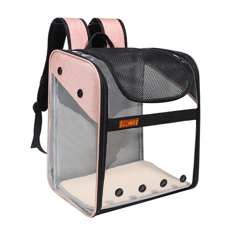 new design clear PVC breathable backpack expandable cat carrier