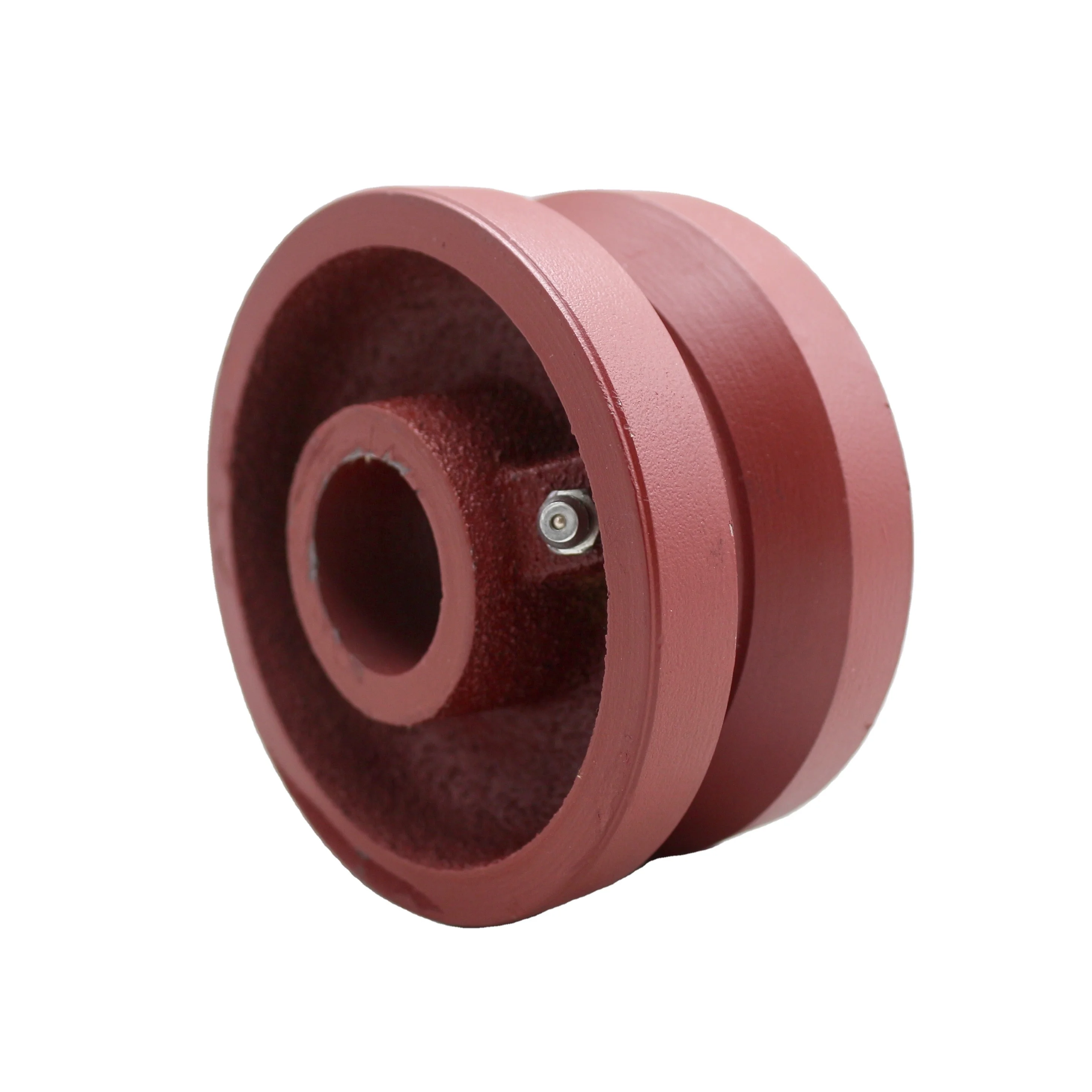 SS 4 inch V groove wheel 100 mm Ductile steel material 7/8 inch V-groove width 1-3/16 Plain bore