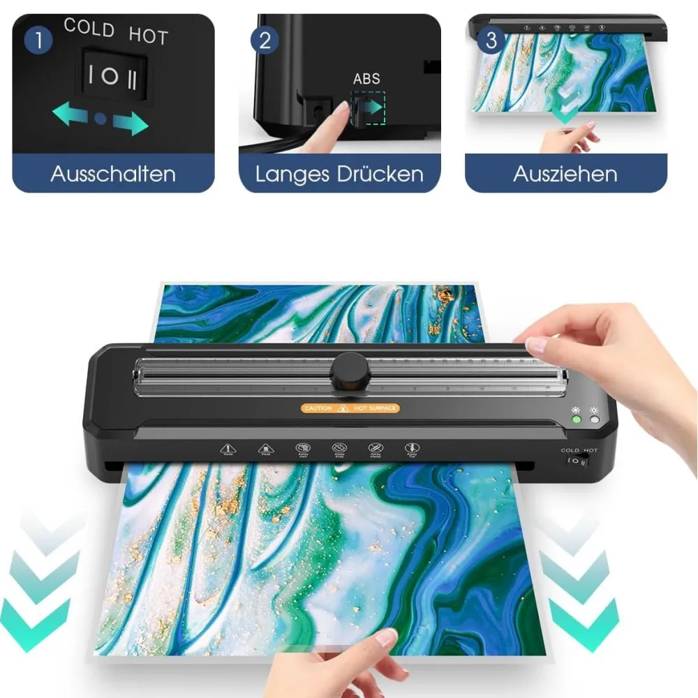 FNL007 Professional 13 Inch Hot Cold Office Laminator Machine A3 for Photo Card Documents