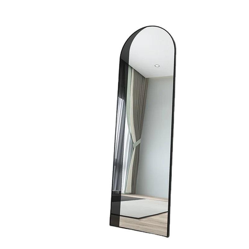 Wholesale metal frame floor standing decorative arch wall mirror full-length mirror
