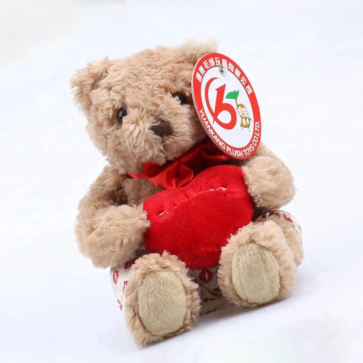 ICTI audits EN71/ 123 OEM Custom red heart Soft toy LOVE teddy bear
