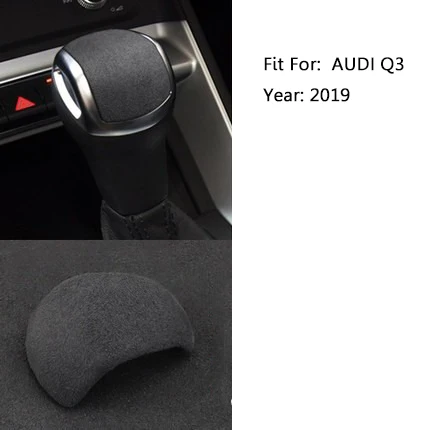 Ushilife ALCAN TARA car gear shift knob cover steering wheel handle cover central console panel cover set for Audi Q3 2019-2023
