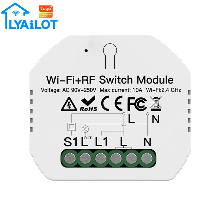 Compatible With Variety Of Devices Wireless Remote Control 2Way Tuya Smart Wifi RF433 Switch Module