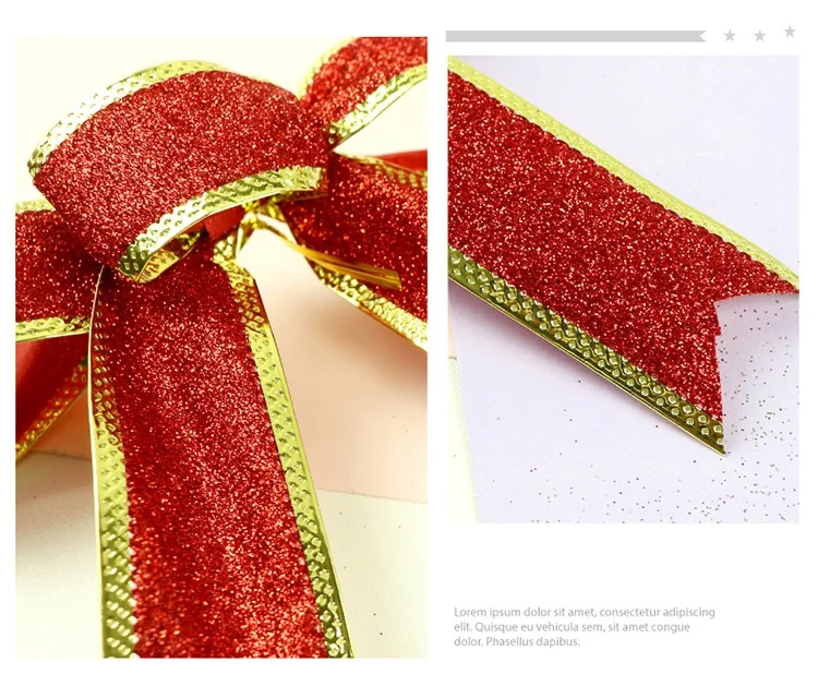 Christmas Bows For Gifts Stretch Loop bow for Chocolate Box Packing/Satin Ribbon Bow