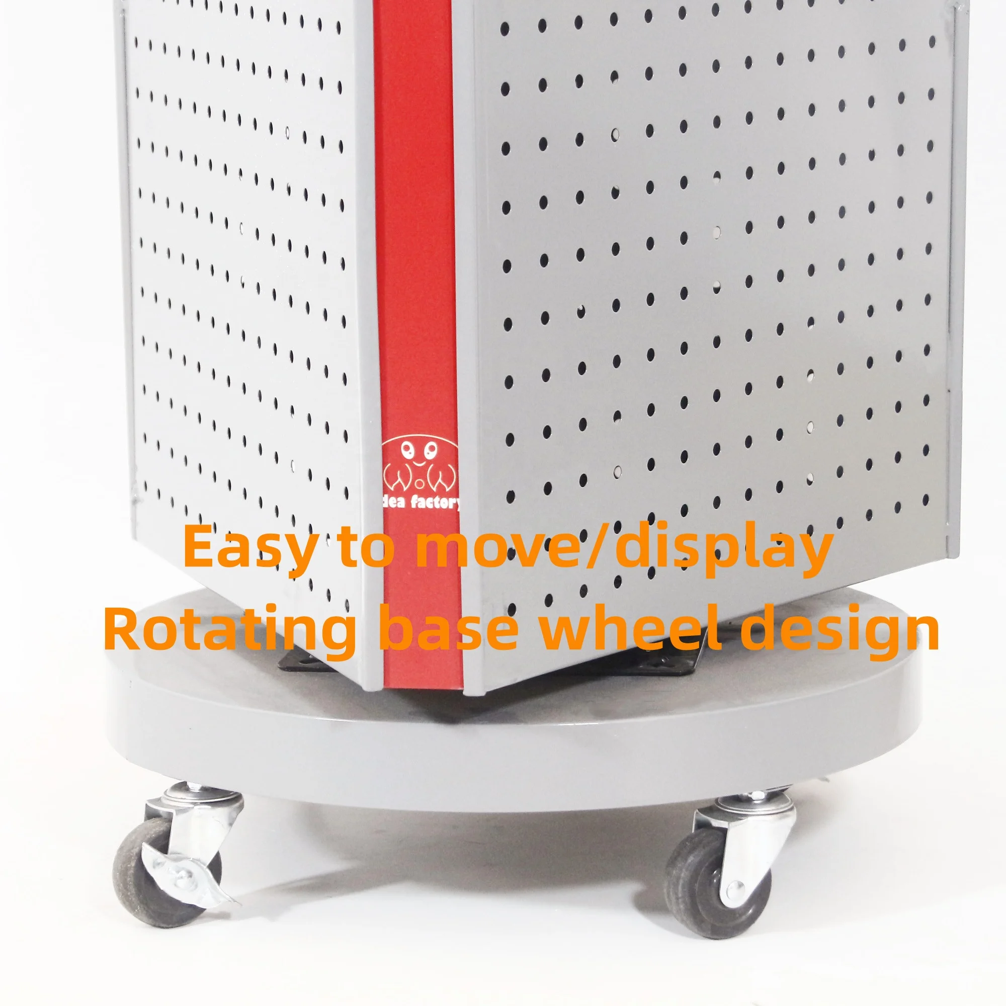 Custom Store Retail Product Earphone Stationery Sticker Phone Accessories Jewelry Metal Pegboard Rotating Display Stand Rack