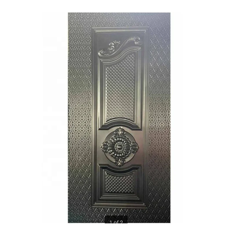 Steel door skin cold-rolled plate iron sheet embossed door panel factory anti-theft door storefront
