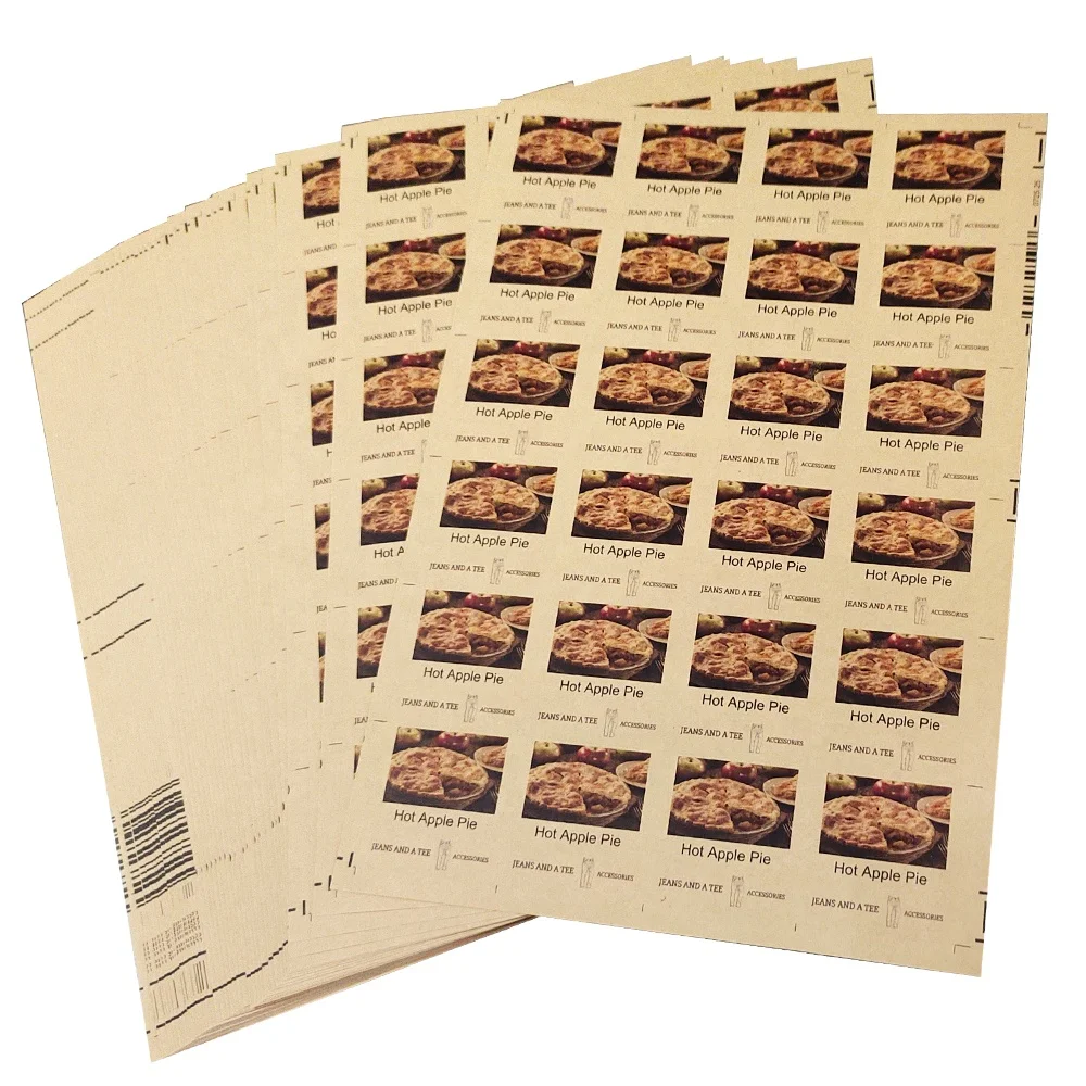 Custom Logo Kraft Paper Self Adhesive Seal Label Sticker Thank You Paper Stickers Printing