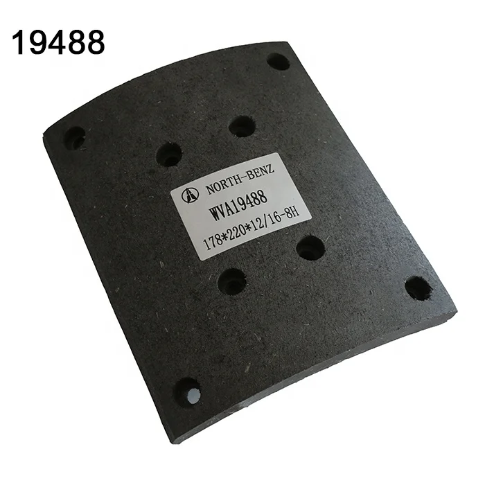 Truck Brake Parts Roll Brake Lining  WVA19488  Organic Asbestos-free truck Brake Lining wva19496