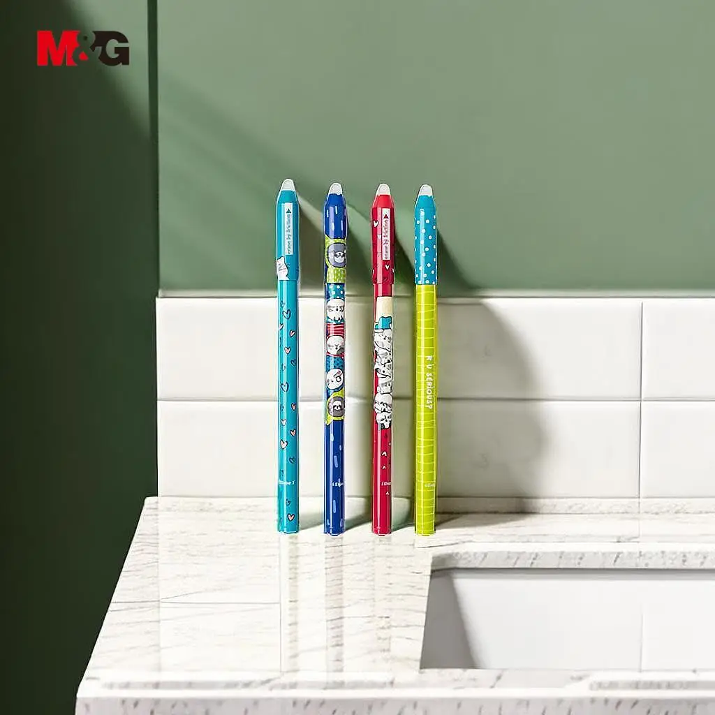 M&G Kawaii Heat Sensitive Friction Cute Student Stationery Erasable Gel Ball Pens for Kids Student Stationery