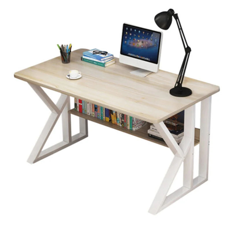 Wholesale High Quality White Maple 80*45*73Cm Minimalist Removable K Shape Computer Pc Gaming Desk