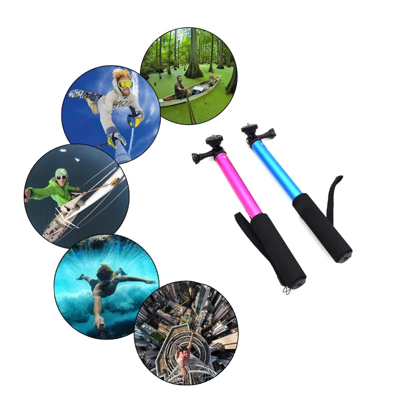 Новая алюминиевая пена для камеры GoPro селфи палка камера монопод для GoPro Hero 6 5 4 3 и смартфона